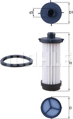 MAHLE HX 232D - Hydraulic Filter, automatic transmission www.parts5.com