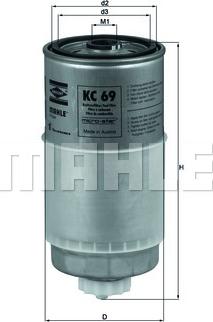 MAHLE KC 69 - Filtru combustibil www.parts5.com