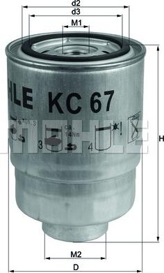 MAHLE KC 67 - Üzemanyagszűrő www.parts5.com