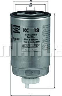 MAHLE KC 18 - Fuel filter www.parts5.com