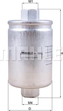 MAHLE KL 158 - Filtro combustible www.parts5.com