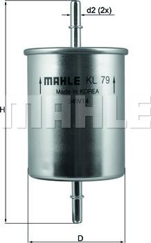 MAHLE KL 79 - Üzemanyagszűrő www.parts5.com