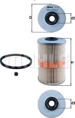 MAHLE KX 204D - Filter goriva www.parts5.com