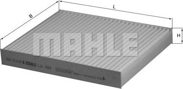 MAHLE LA 493 - Filtru, aer habitaclu www.parts5.com