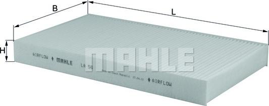 MAHLE LA 56 - Filtru, aer habitaclu www.parts5.com