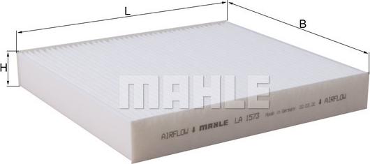 MAHLE LA 1573 - Filtru, aer habitaclu www.parts5.com