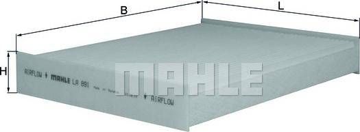 MAHLE LA 891 - Filter, interior air www.parts5.com