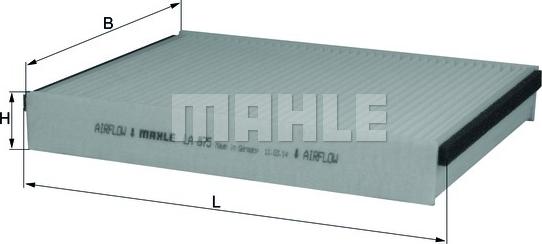 MAHLE LA 875 - Filter, interior air www.parts5.com