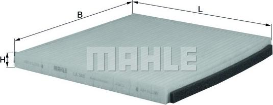 MAHLE LA 348 - Filtru, aer habitaclu www.parts5.com