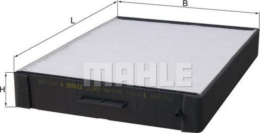 MAHLE LA 347 - Filter, interior air www.parts5.com