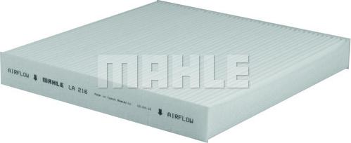 MAHLE LA 216 - Filtr, vzduch v interiéru www.parts5.com