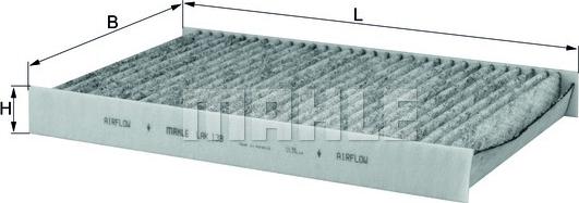 MAHLE LAK 138 - Suodatin, sisäilma www.parts5.com