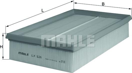 MAHLE LX 526 - Hava filtresi www.parts5.com