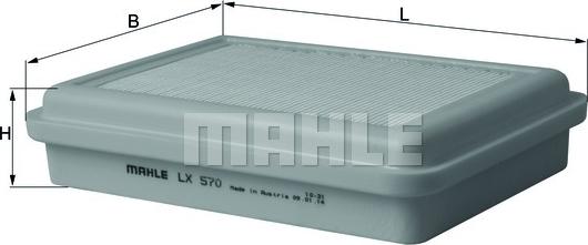 MAHLE LX 570 - Воздушный фильтр www.parts5.com