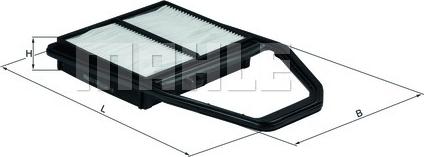 MAHLE LX 1562 - Filtre à air www.parts5.com