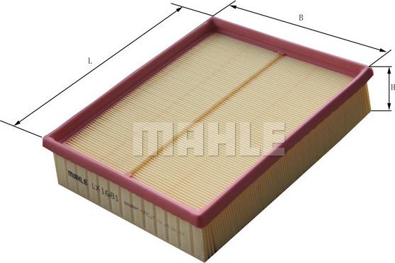 MAHLE LX 1681 - Filtro de aire www.parts5.com