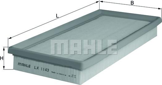 MAHLE LX 1143 - Air Filter www.parts5.com