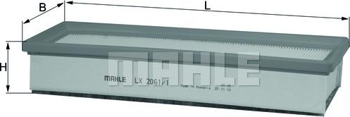 MAHLE LX 2061/1 - Légszűrő www.parts5.com