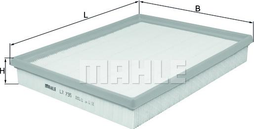 MAHLE LX 735 - Air Filter www.parts5.com