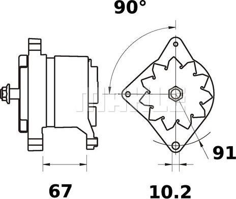 MAHLE MG 494 - Генератор www.parts5.com