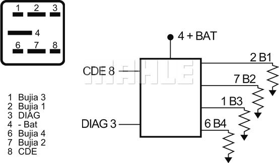 MAHLE MHG 1 - Εγκέφαλος, χρόνος προθέρμανσης www.parts5.com