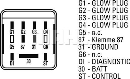 MAHLE MHG 38 - Control Unit, glow plug system www.parts5.com