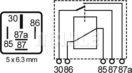 MAHLE MR 66 - Relé, corriente de trabajo www.parts5.com