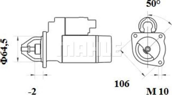 MAHLE MS 80 - Стартер www.parts5.com