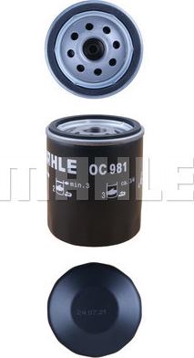 MAHLE OC 981 - Oil Filter parts5.com