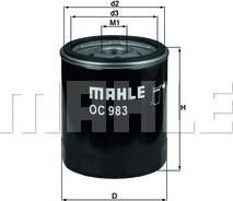 MAHLE OC 983 - Yağ filtresi www.parts5.com