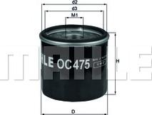 MAHLE OC 475 - Oil Filter parts5.com