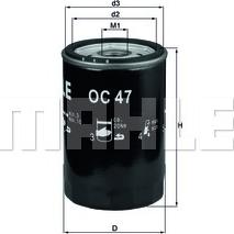 MAHLE OC 47 OF - Filtr oleju www.parts5.com