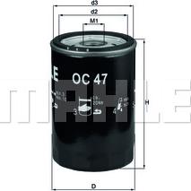 MAHLE OC 47 - Ölfilter www.parts5.com