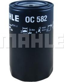 MAHLE OC 582 - Filtro de aceite www.parts5.com