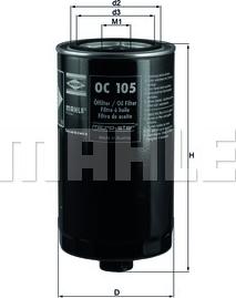 MAHLE OC 105 - Filter za ulje www.parts5.com