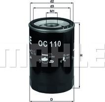 MAHLE OC 110 - Oil Filter parts5.com