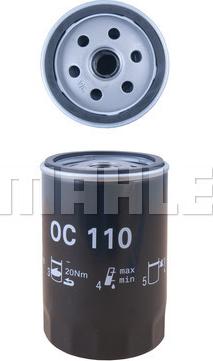 MAHLE OC 110 - Масляный фильтр www.parts5.com