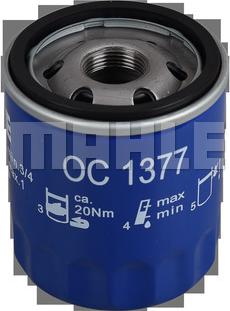 MAHLE OC 1377 - Õlifilter www.parts5.com