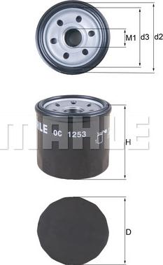 MAHLE OC 1253 - Oil Filter www.parts5.com