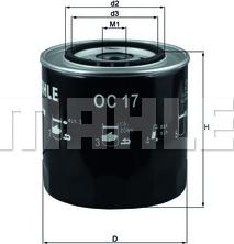 MAHLE OC 17 - Φίλτρο λαδιού www.parts5.com