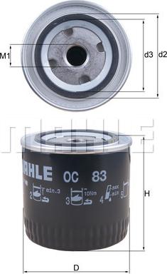 MAHLE OC 83 - Filtru ulei www.parts5.com