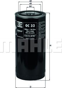 MAHLE OC 32 - Oljni filter www.parts5.com