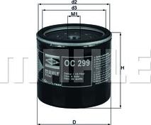 MAHLE OC 299 - Oil Filter www.parts5.com