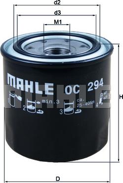 MAHLE OC 294 - Filtre à huile www.parts5.com