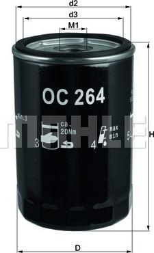 MAHLE OC 264 - Oil Filter www.parts5.com