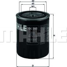 MAHLE OC 262 - Oil Filter www.parts5.com