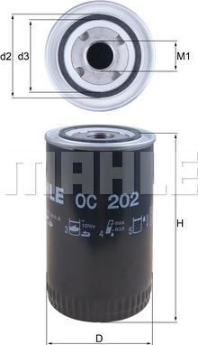 MAHLE OC 202 - Filtr oleju www.parts5.com