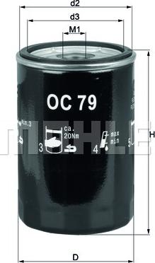 MAHLE OC 79 - Масляный фильтр www.parts5.com