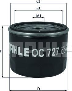 MAHLE OC 727 - Масляный фильтр www.parts5.com