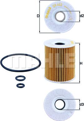 MAHLE OX 422D - Oil Filter www.parts5.com